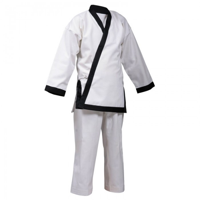 01-700x700 (1) Taekwondo Uniform (Dobok) ? White with Black Trim - Image 1