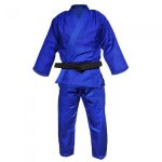 Blue Judo Gi with Black Belt