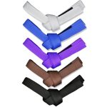 BJJ Rank Belts ? Premium Cotton, Pre-Tied Display