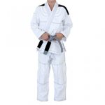 Kids' White Jiu-Jitsu Gi with Contrast Stitching
