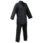 Black Taekwondo Uniform (Dobok) ? Traditional V-Neck Design