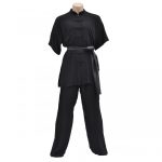 Traditional Black Kung Fu Uniform with Belt ? Stylish & Functional